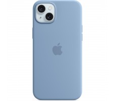 Silicone Case with MagSafe for iPhone 15 Plus - Winter Blue