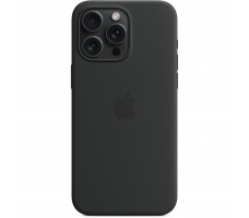 Silicone Case with MagSafe for iPhone 15 Pro Max - Black