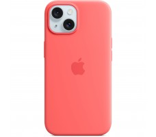 Silicone Case with MagSafe for iPhone 15 - Guava