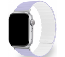 Ремешок магнитный силиконовый uBear Mode для Apple Watch, S/M. Цвет: лавандовый/белый