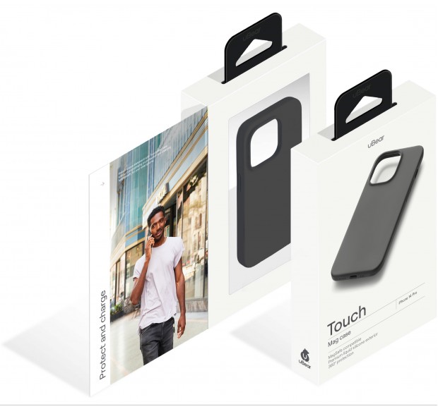 Чехол uBear Touch Mag Case iPhone 14 Pro. Цвет: чёрный