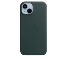 Чехол для Apple iPhone 14 Leather case with MagSafe - Forest Green