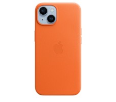 Чехол для Apple iPhone 14 Leather case with MagSafe - Orange