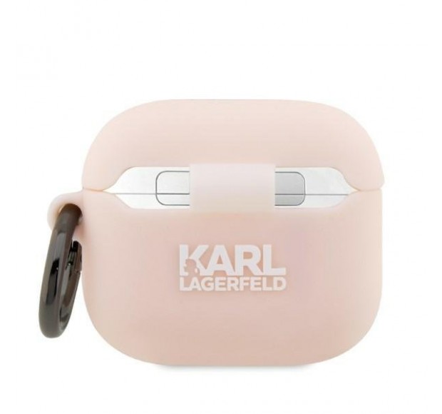 Lagerfeld для Airpods 3 чехол Silicone case with ring NFT 3D Choupette Pink