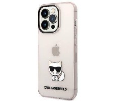 Lagerfeld для iPhone 14 Pro Max чехол PC/TPU Choupette body Hard Pink/Black