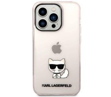 Lagerfeld для iPhone 14 Pro Max чехол PC/TPU Choupette body Hard Pink/Black