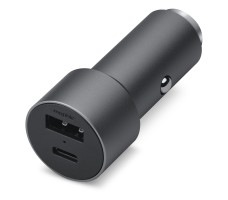 Mophie Car Charger Dual USB-A-USB-C. Порт USB-A. Цвет черный.