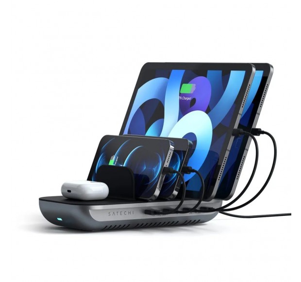 Satechi Dock5 Multi-Device Charging Station with Wireless Charging. Цвет: Space Grey