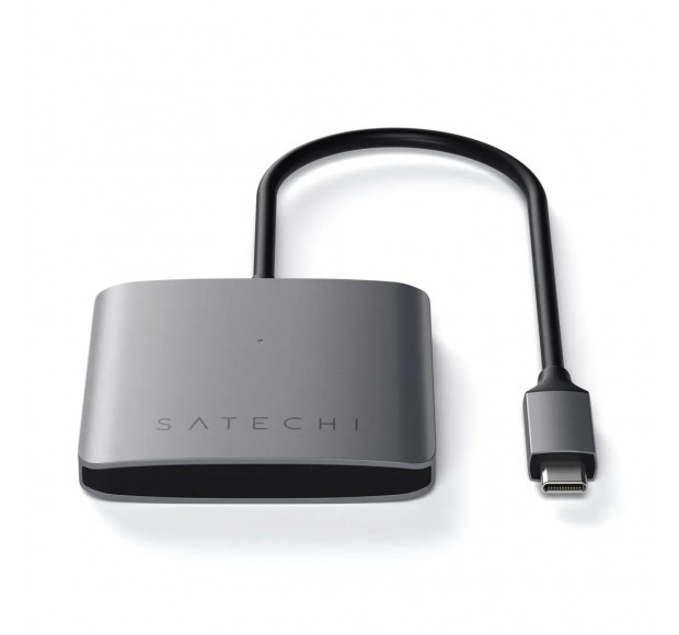 USB-C хаб Satechi Aluminum 4 порта Интерфейс USB-С. Цвет: Серый космос