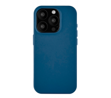 Чехол uBear Capital Leather Case iPhone 15 Pro MagSafe. Цвет: тёмно-синий