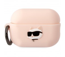 Чехол Lagerfeld для Airpods Pro 2 Silicone case with ring NFT 3D Choupette Pink