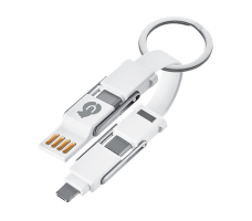Адаптер-кабель uBear Life Switch Key Ring 6 в 1, белый
