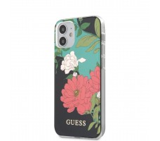Чехол Guess для iPhone 12 mini (5.4) PC/TPU Flower Hard Shiny N.1 Green