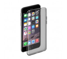 Чехол Gel Case и защитная пленка для Apple iPhone 6/6S,черный-прозрачный, Deppa