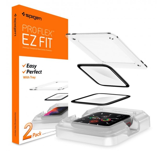 Защитное стекло Spigen ProFlex EZ Fit для Apple Watch series SE/6/4/5 44mm (Black)