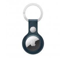 Кожаный брелок для AirTag с кольцом для ключей, цвет «балтийский синий»