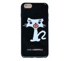 Чехол Lagerfeld для iPhone 6 Plus Monster Choupette Hard Black