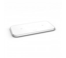 Беспроводное зарядное устройство ZENS Dual Aluminium Wireless Charger. Цвет белый.