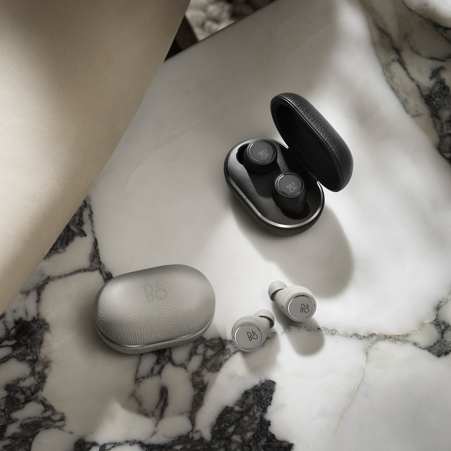 Beoplay e8 3rd Gen Grey Mist and Black variant